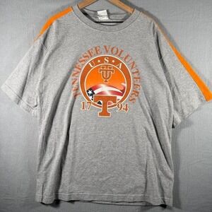 Vintage 90s Tennessee Volunteers Grey & Orange Jersey T Shirt NCAA College XL